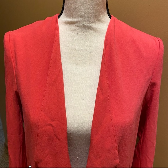 H&M Divided salmon color open front long sleeve lightweight blazer jacket sz 6 - Picture 11 of 11